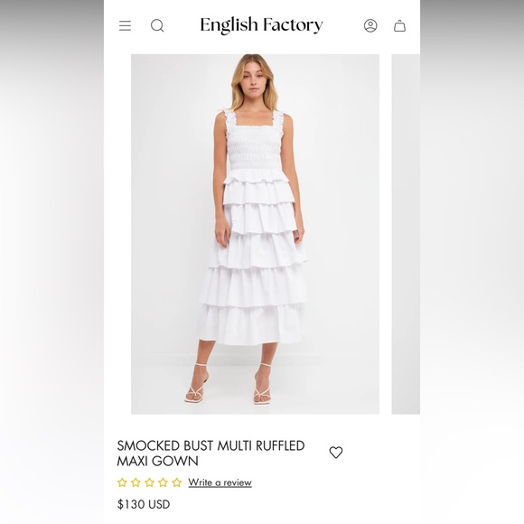 English Factory White Ruffle Dress - Picture 3 of 5